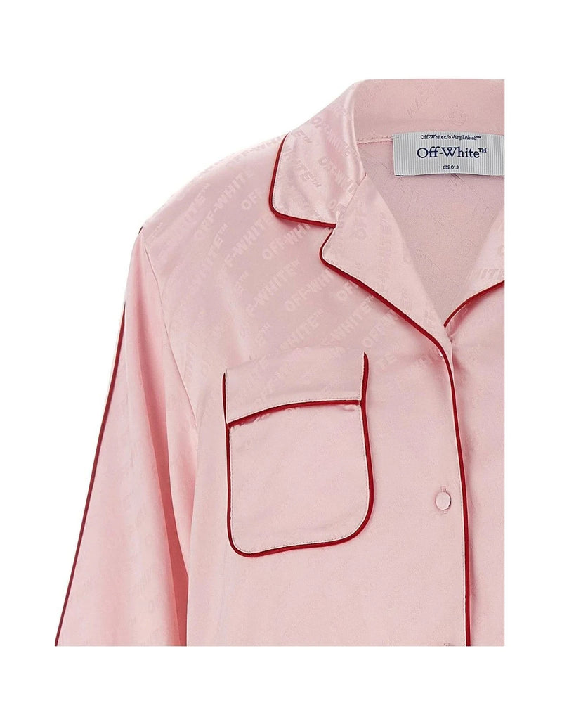 Off-White Dress Shirt in pink, Viscose — view 4