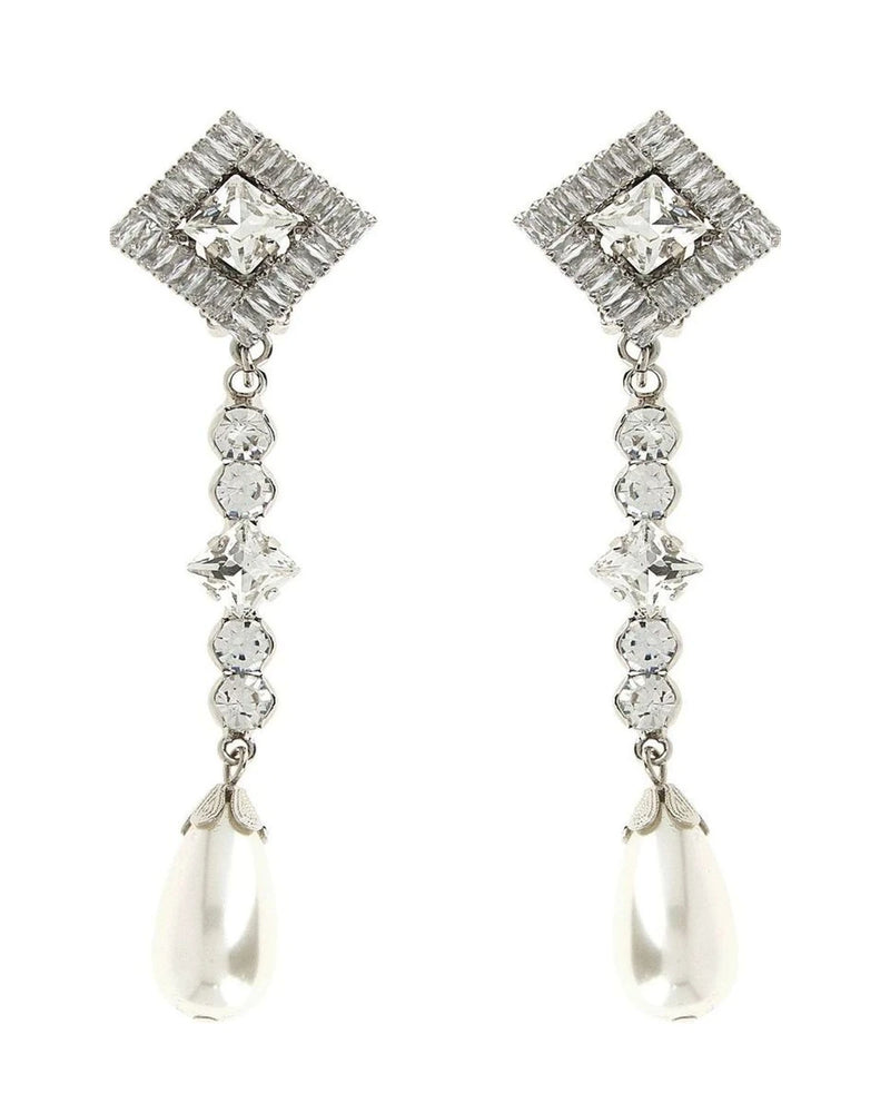 Alessandra Rich Earring in silver, Plastic