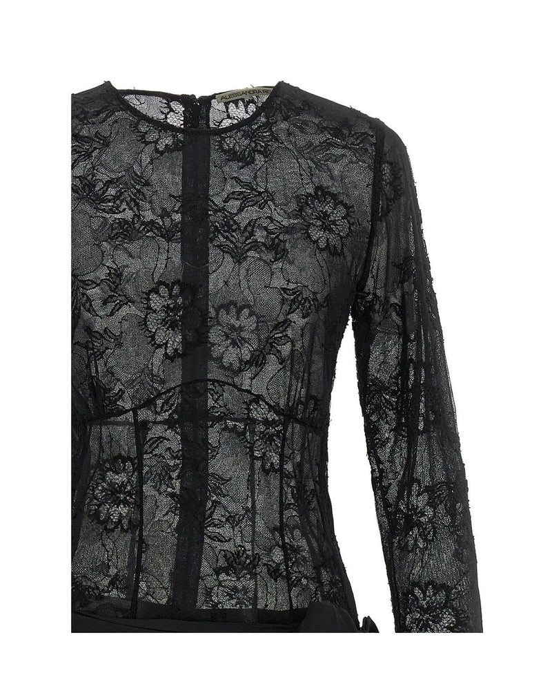 Alessandra Rich Dresse in black, Viscose — view 3