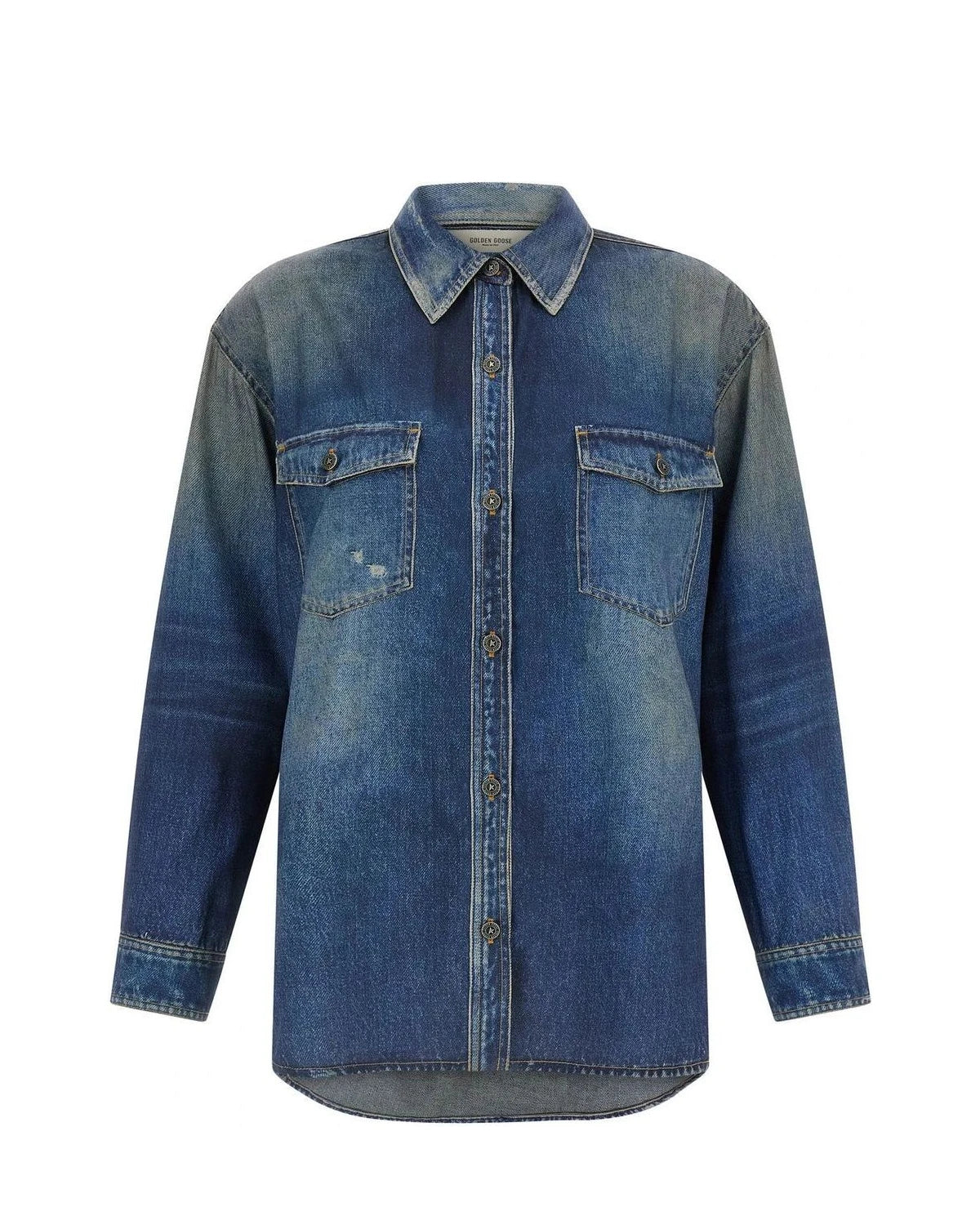 Golden Goose Dress Shirt in blue, Polyester