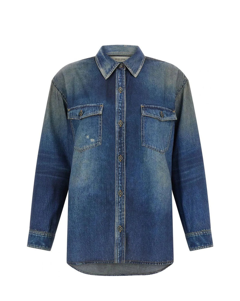 Golden Goose Dress Shirt in blue, Polyester