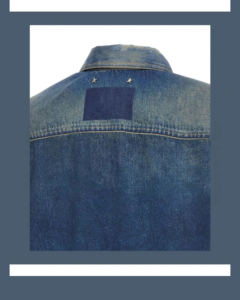 Golden Goose Dress Shirt in blue, Polyester — view 5