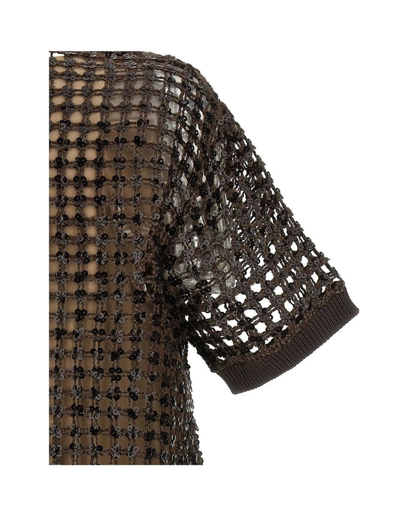 Brunello Cucinelli Dresse in brown, Silk — view 4