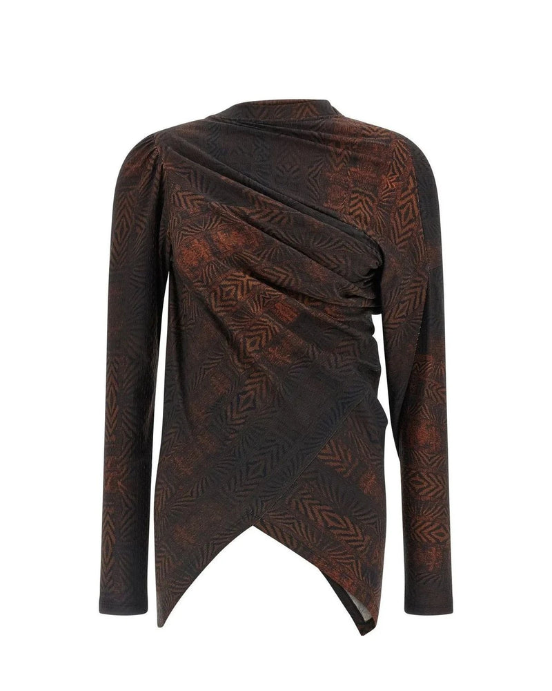 Kiko Kostadinov Blouse in brown, Cotton