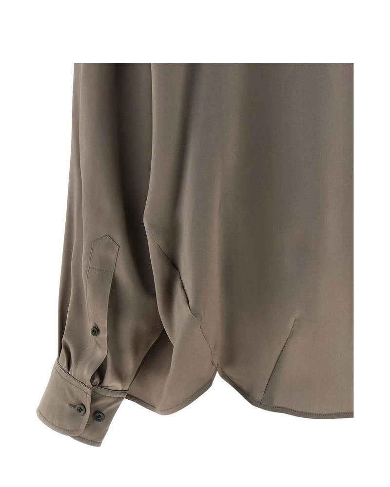 Dries Van Noten Dress Shirt in gray, Silk — view 4