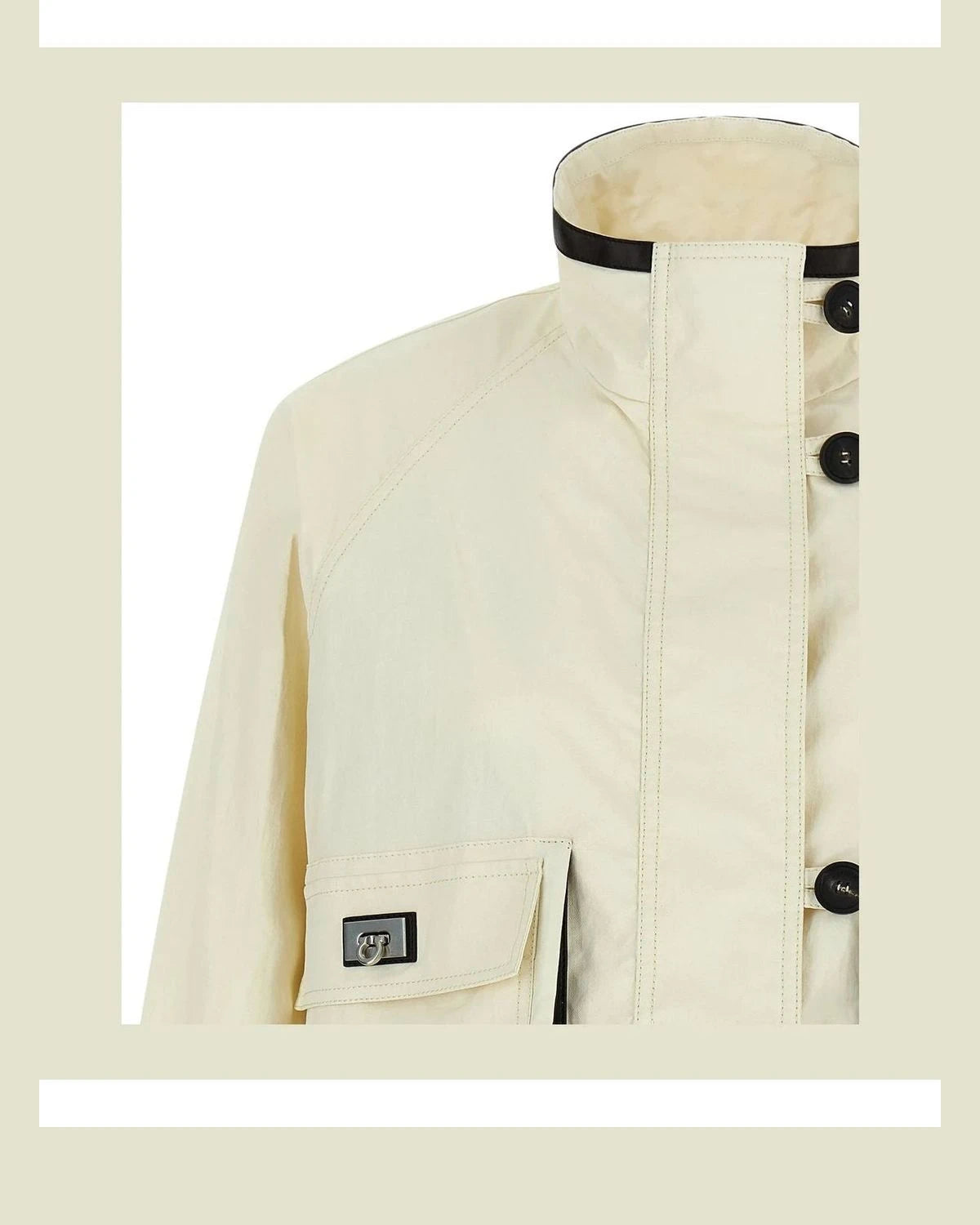 Ferragamo Sport Jacket in white, Linen — view 3