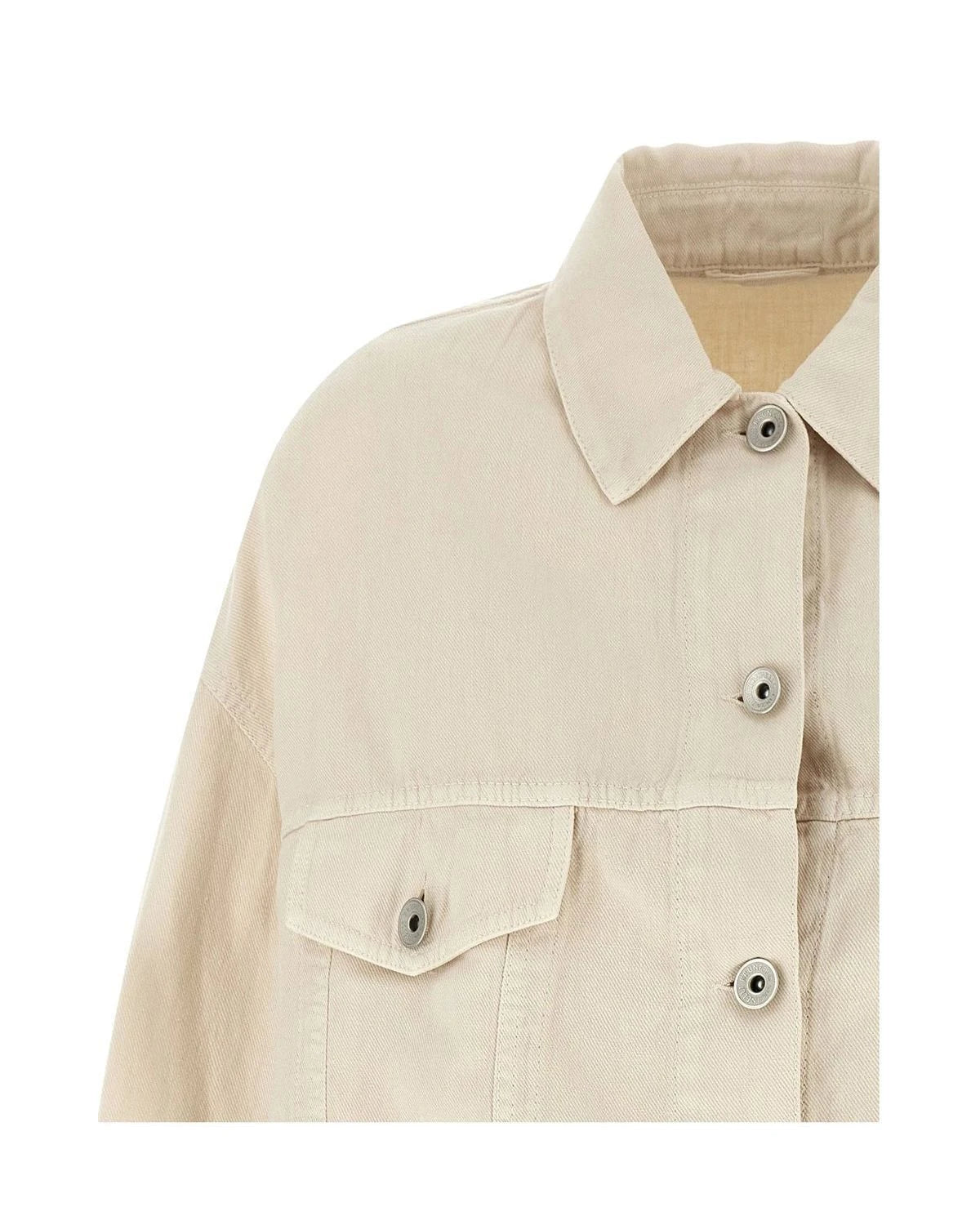 Brunello Cucinelli Trucker Jacket in beige, Cotton — view 3