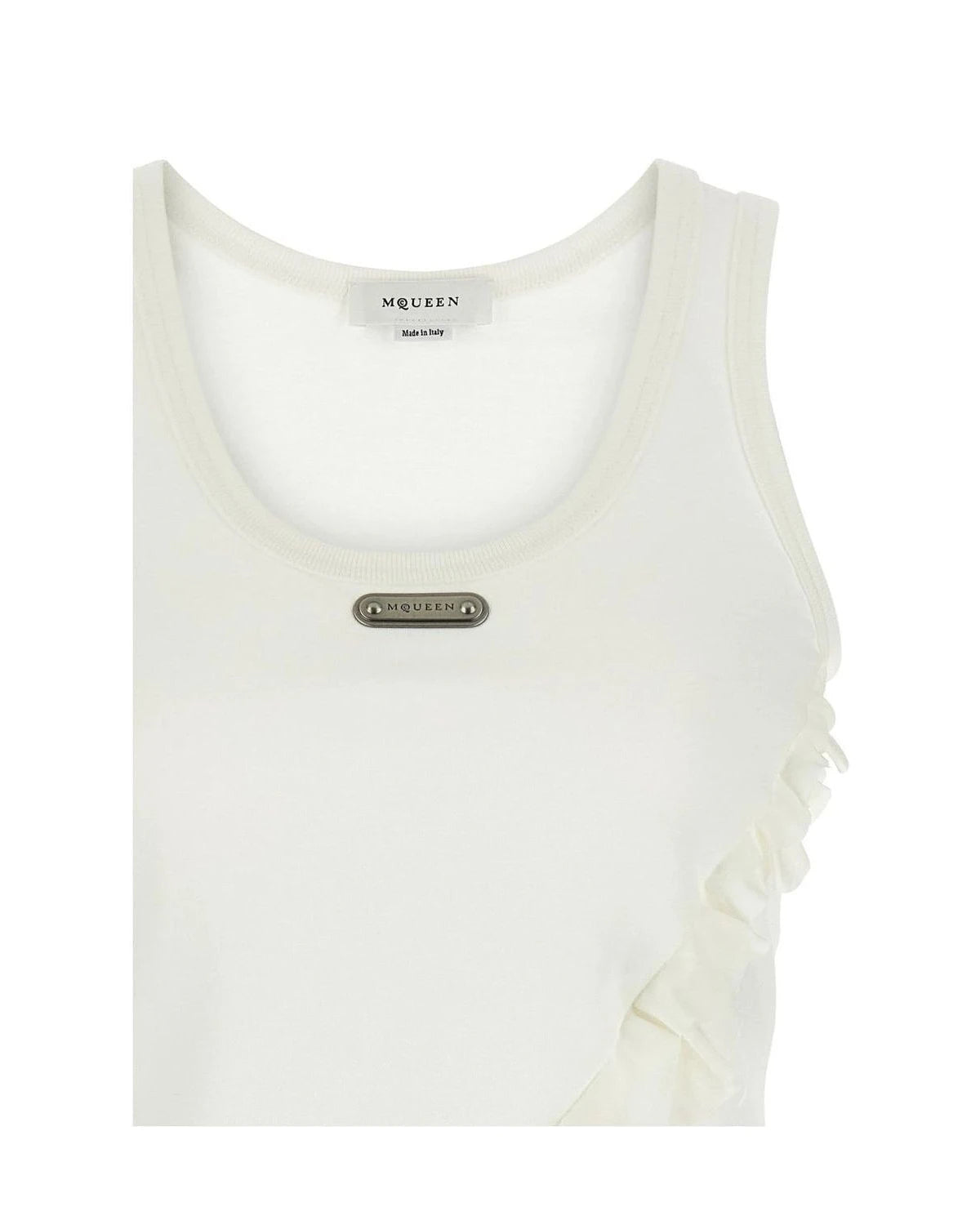 Alexander McQueen Tank Top in white, Cotton — view 3