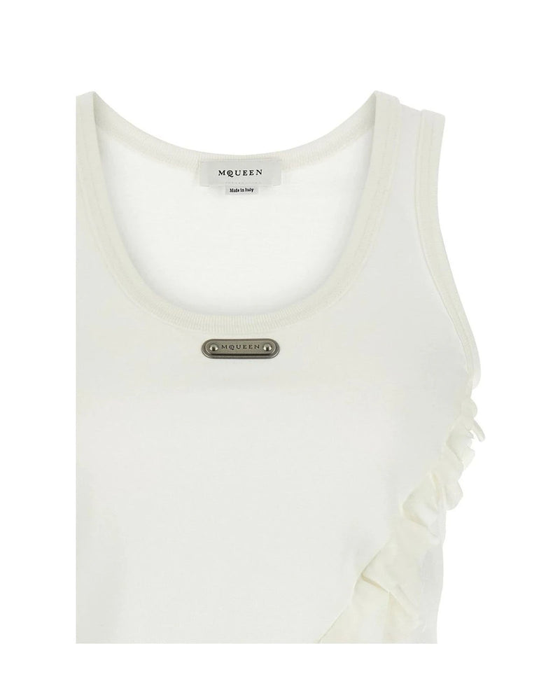 Alexander McQueen Tank Top in white, Cotton — view 3