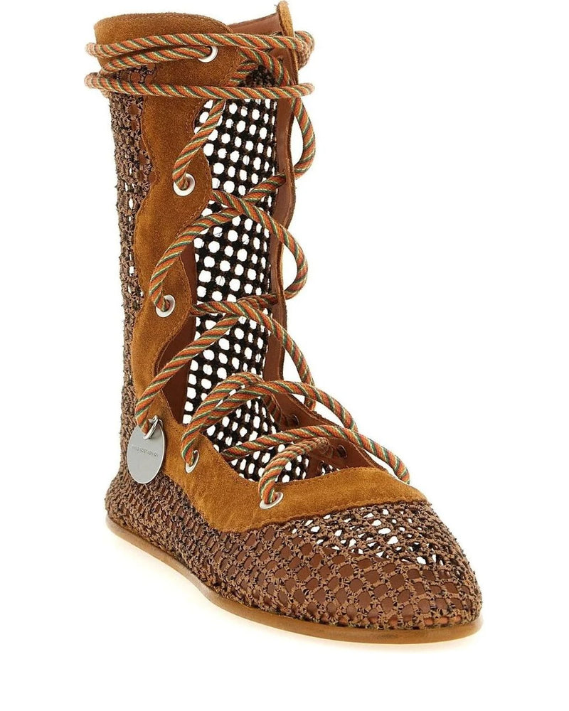 Kiko Kostadinov Boots in brown, Polyester — view 2