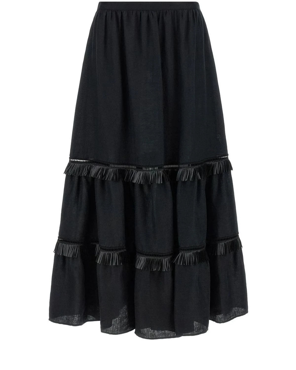 Kiton Skirt in black, Linen