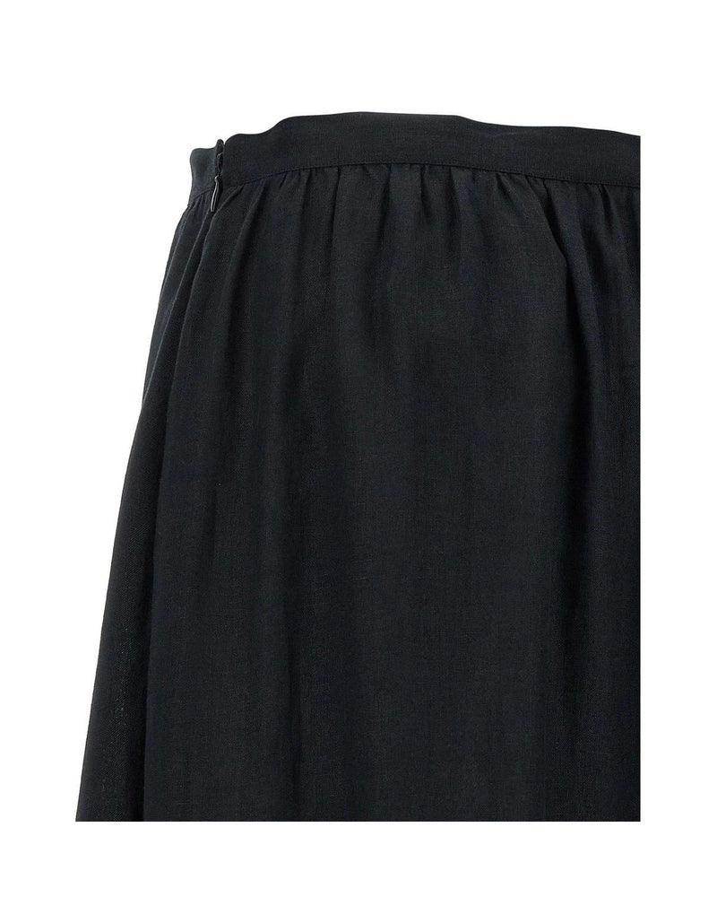 Kiton Skirt in black, Linen — view 4