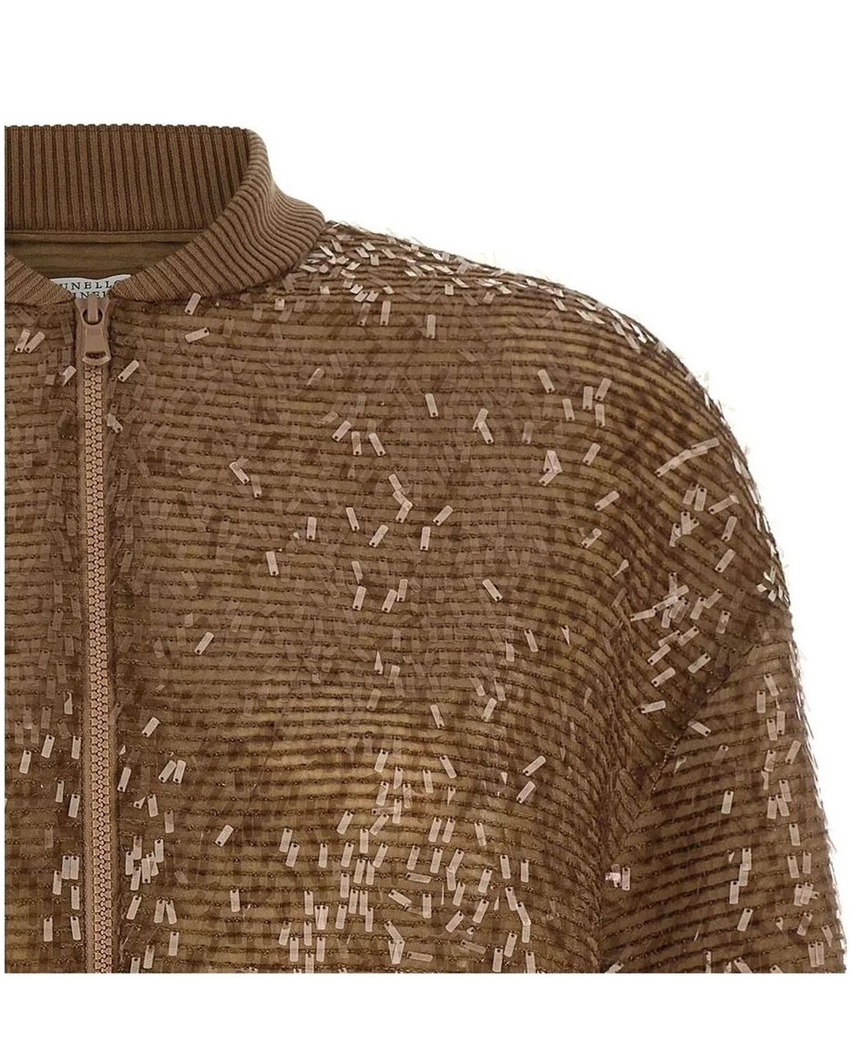 Brunello Cucinelli Cardigan in brown, Silk — view 3