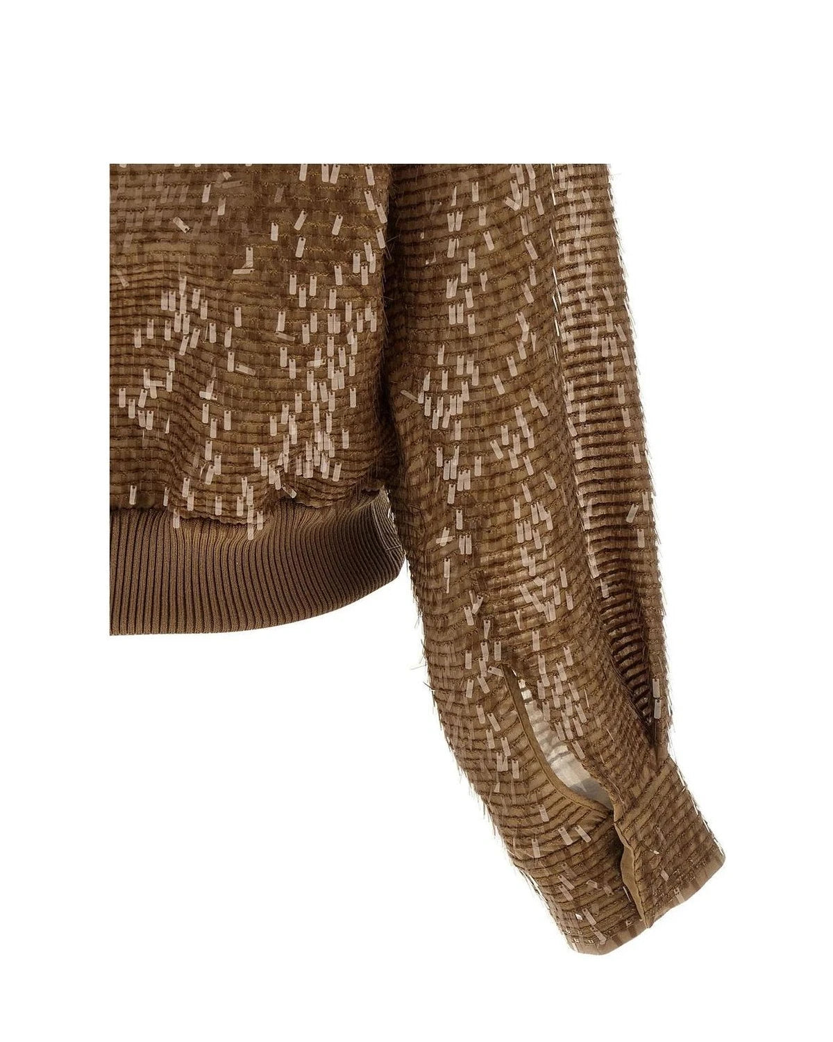 Brunello Cucinelli Cardigan in brown, Silk — view 4