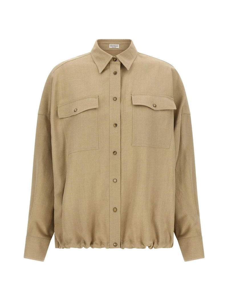 Brunello Cucinelli Dress Shirt in beige, Viscose