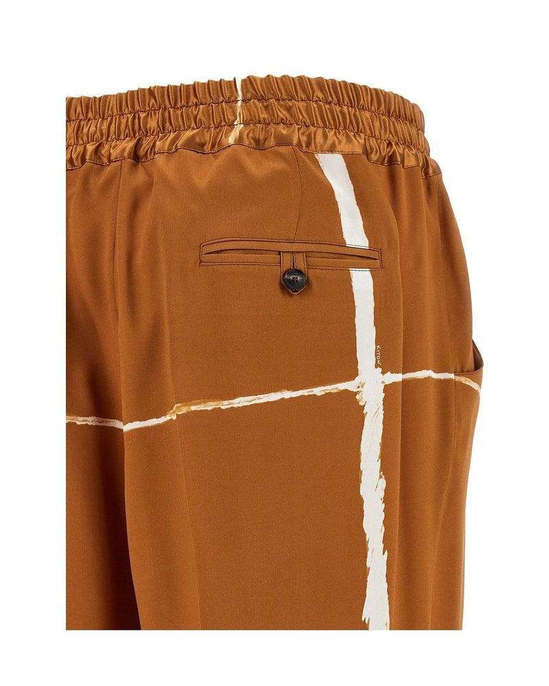 Kiton Palazzo Pant in brown — view 4