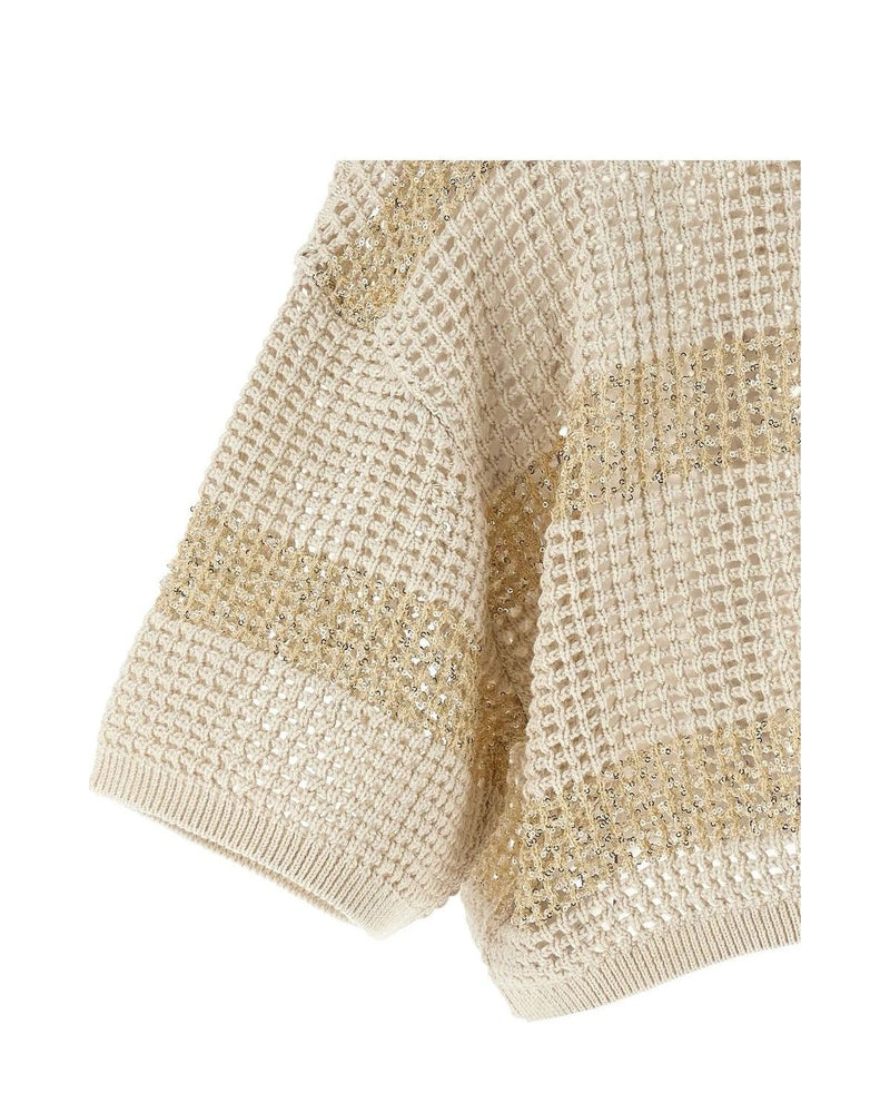 Brunello Cucinelli Cardigan in beige, Cotton — view 4