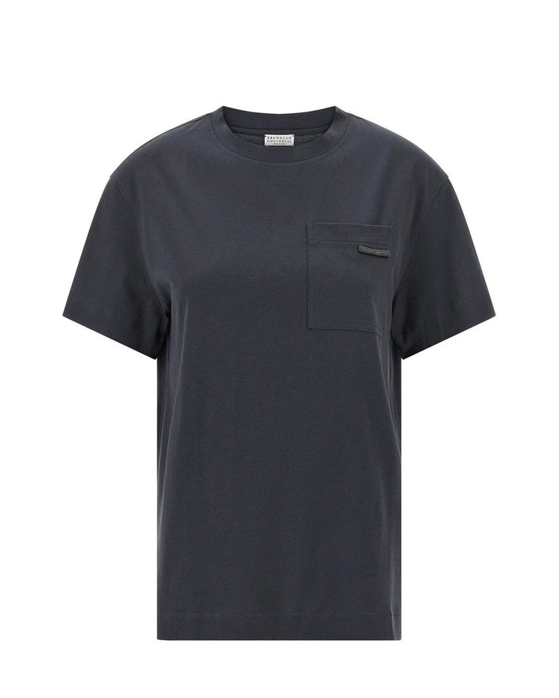 Brunello Cucinelli T-Shirt in blue, Cotton