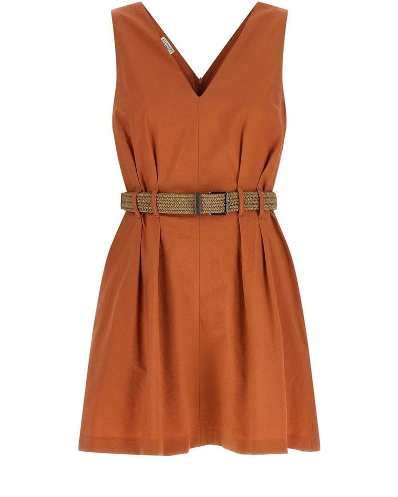Brunello Cucinelli Dresse in orange, Cotton