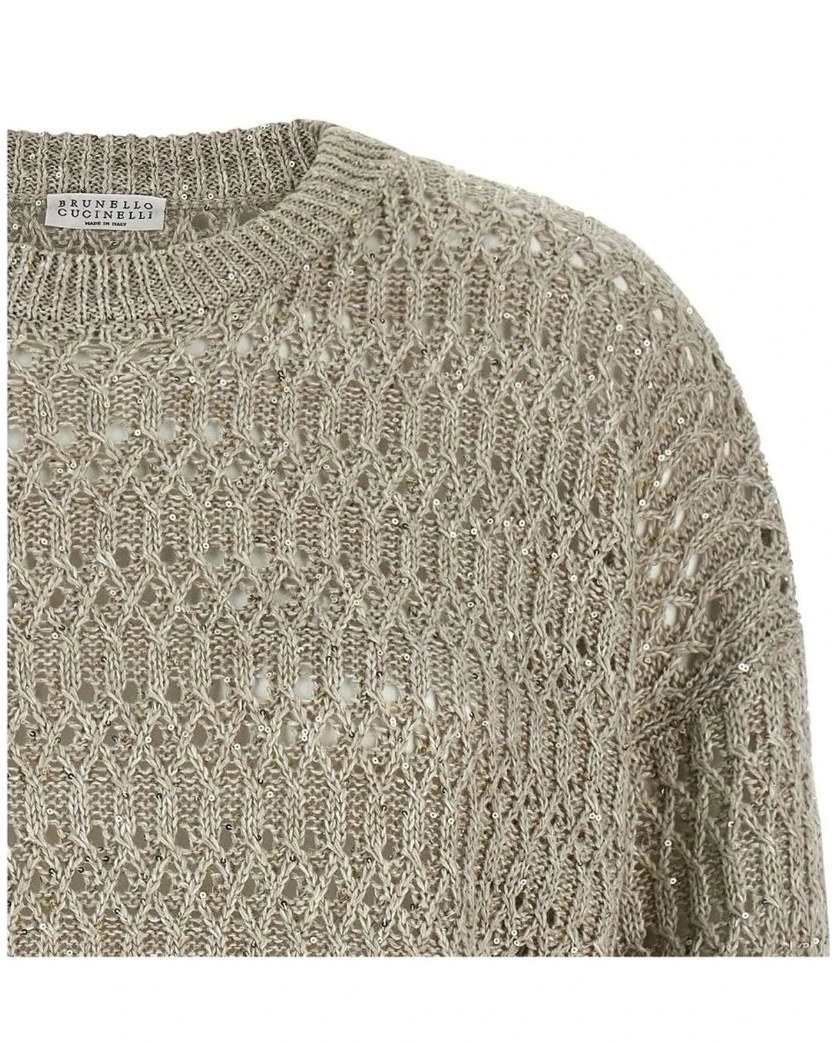 Brunello Cucinelli Sweater in beige, Linen — view 3