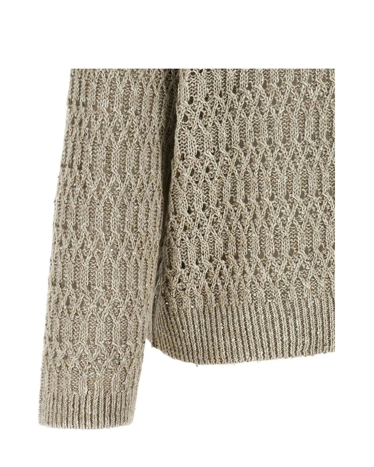 Brunello Cucinelli Sweater in beige, Linen — view 4
