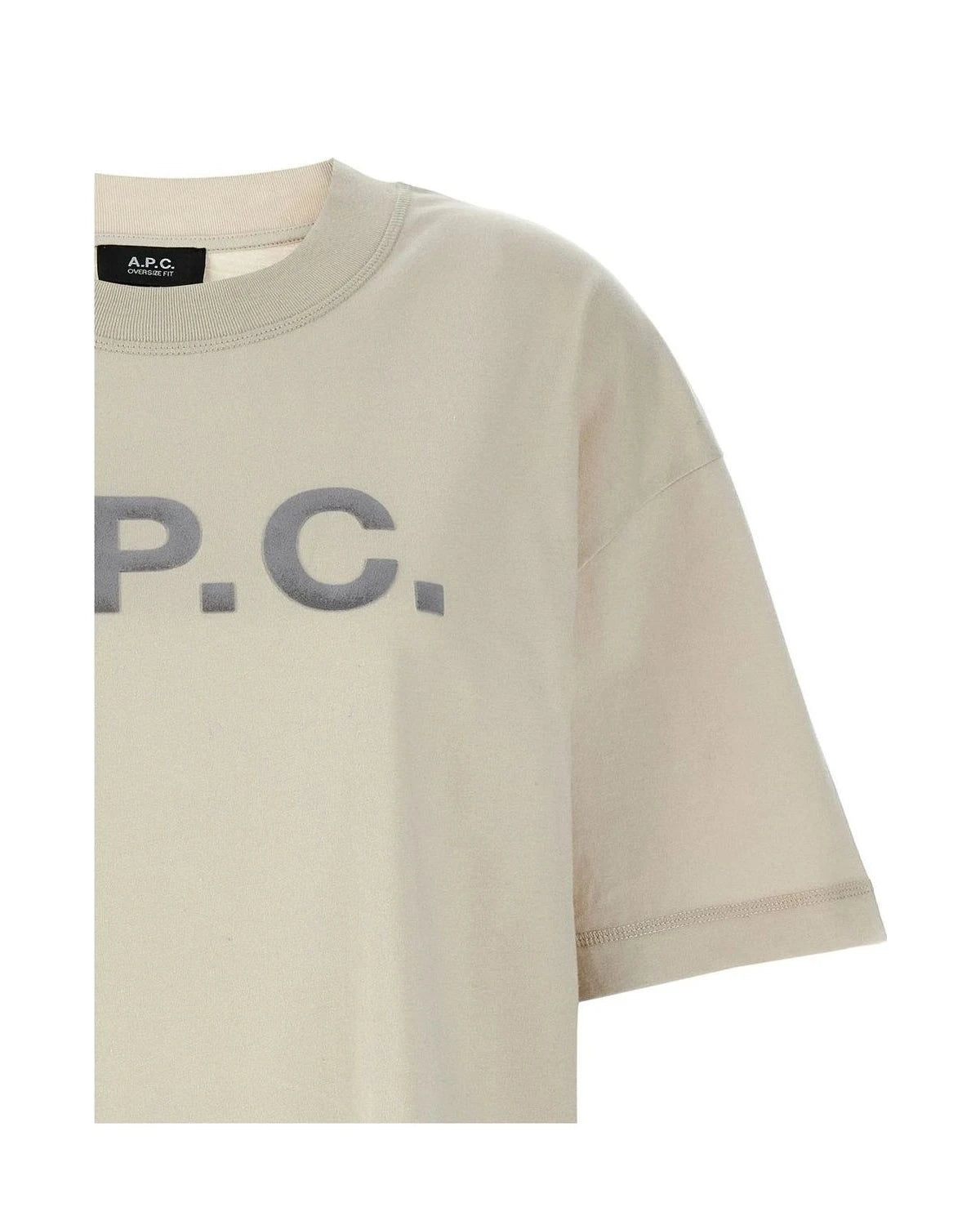 A.P.C. T-Shirt in beige, Cotton — view 3