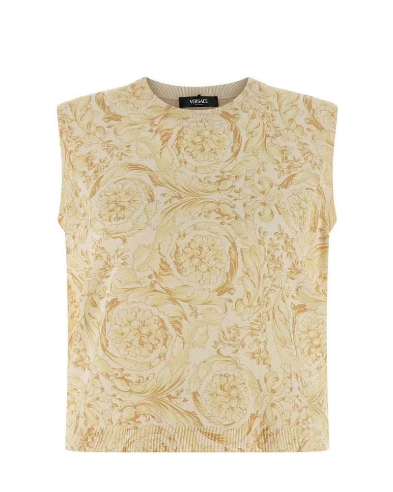 Versace Vest in beige, Silk