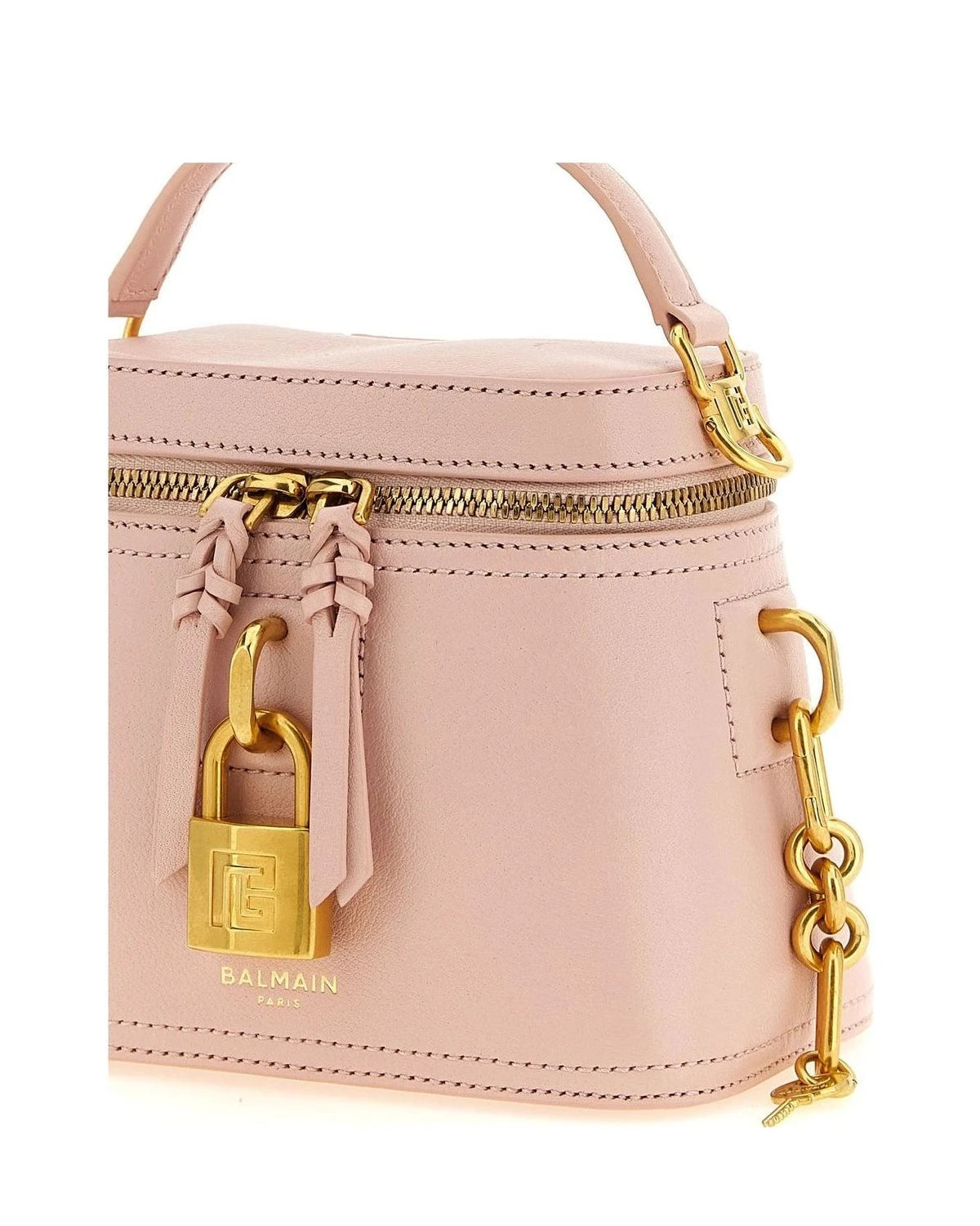 Balmain Satchel Bag in multicolor, Calfskin Leather — view 3