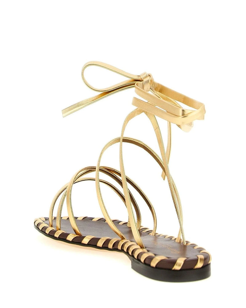 Gianvito Rossi Sandals in gold, Lamb Leather — view 3