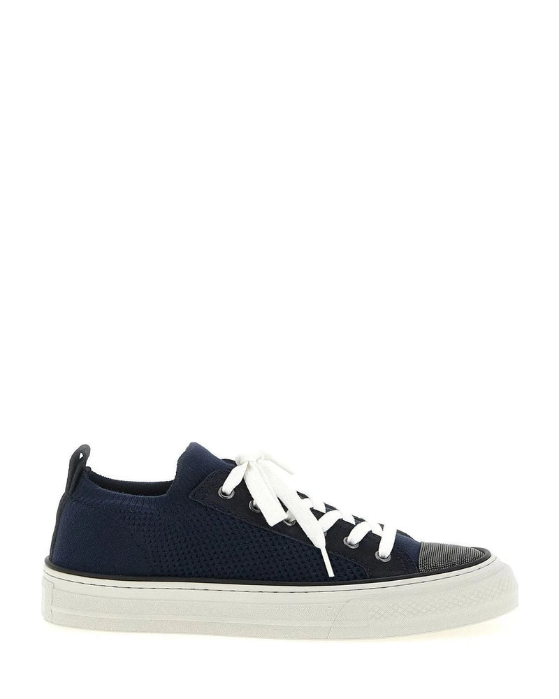 Brunello Cucinelli Sneakers in blue, Cotton