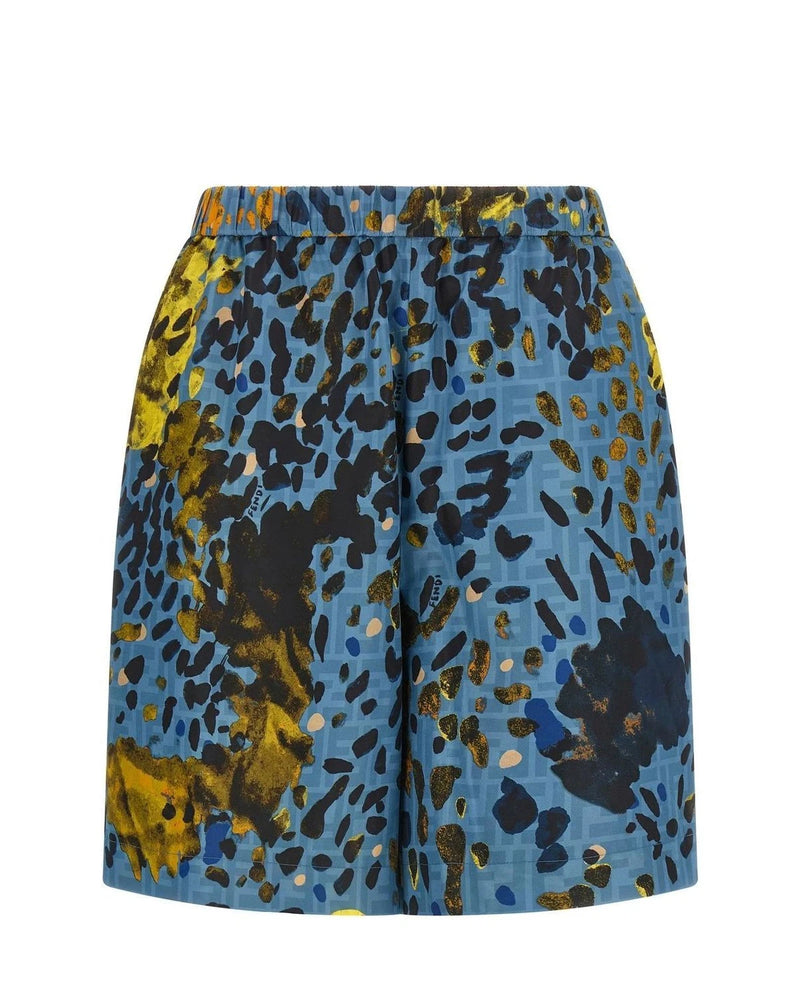 Fendi Bermuda in blue, Polyester