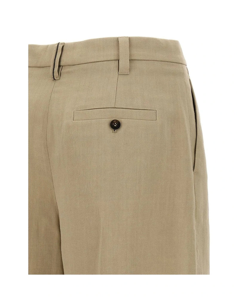 Brunello Cucinelli Bermuda in beige, Viscose — view 4