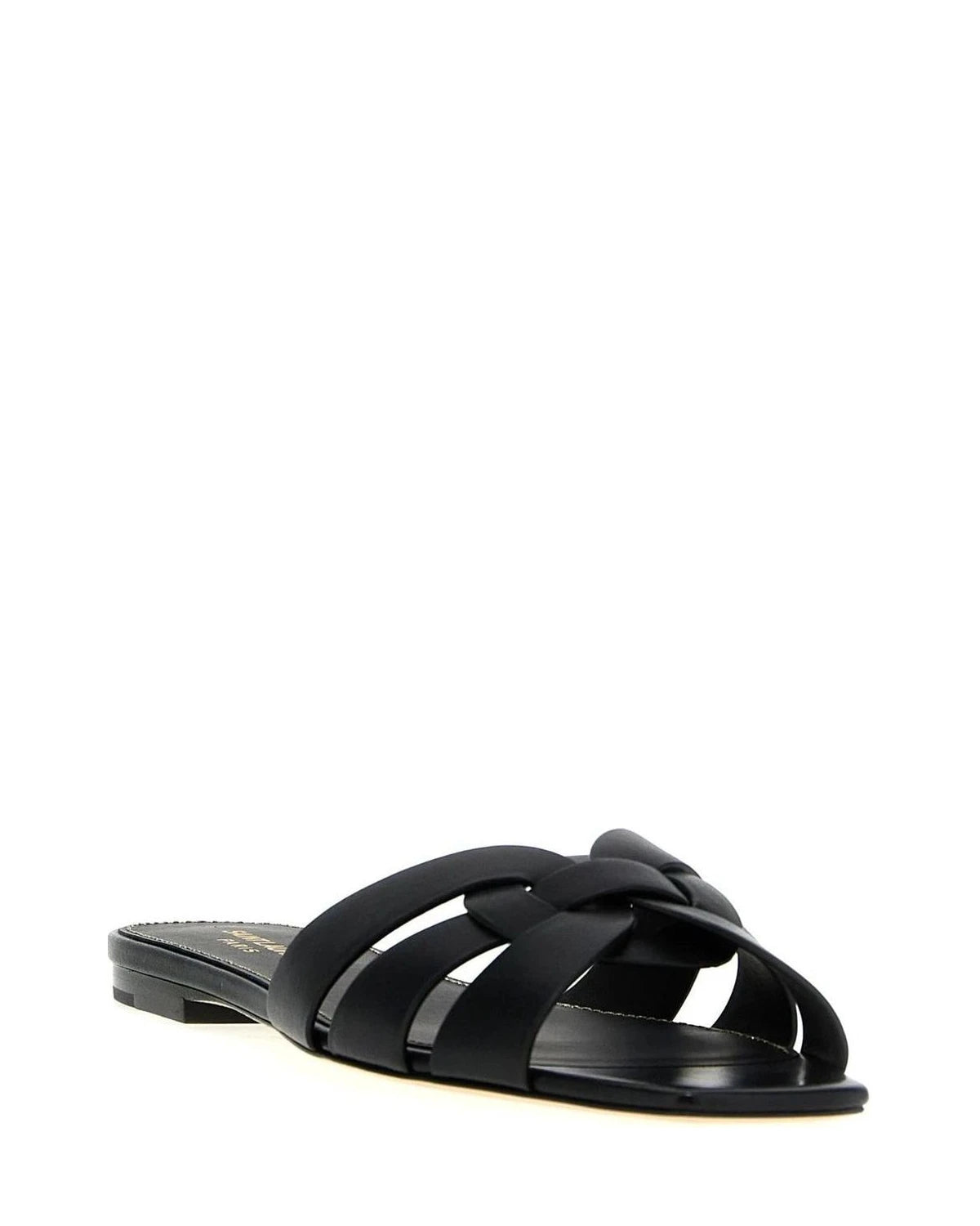 Saint Laurent Slides in black, Calf Leather — view 2