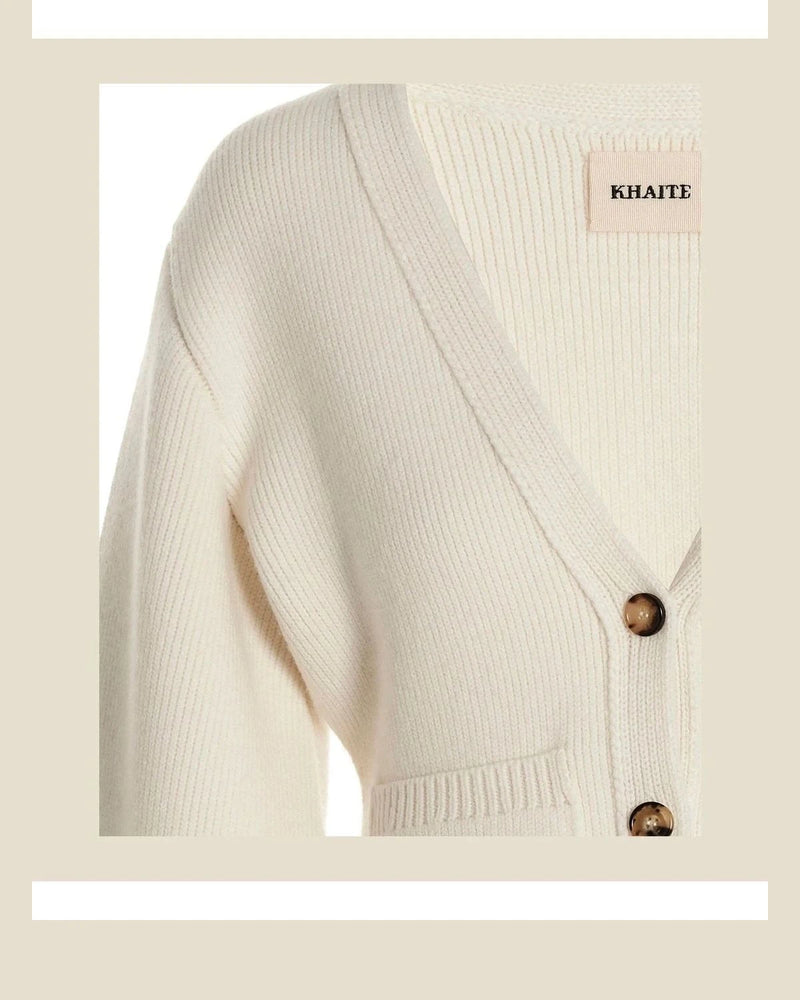 Khaite Cardigan in white, Cashmere — view 3