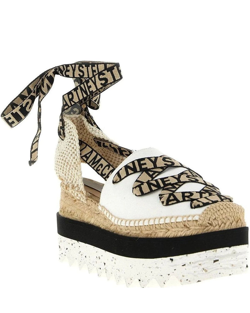 Stella McCartney Wedges in beige, Cotton — view 2