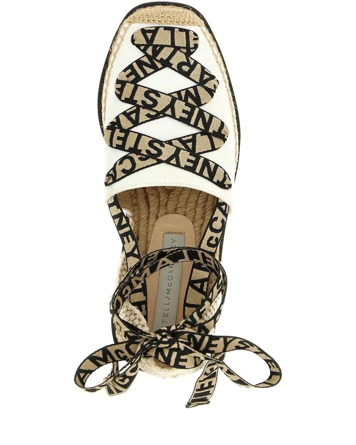 Stella McCartney Wedges in beige, Cotton — view 4