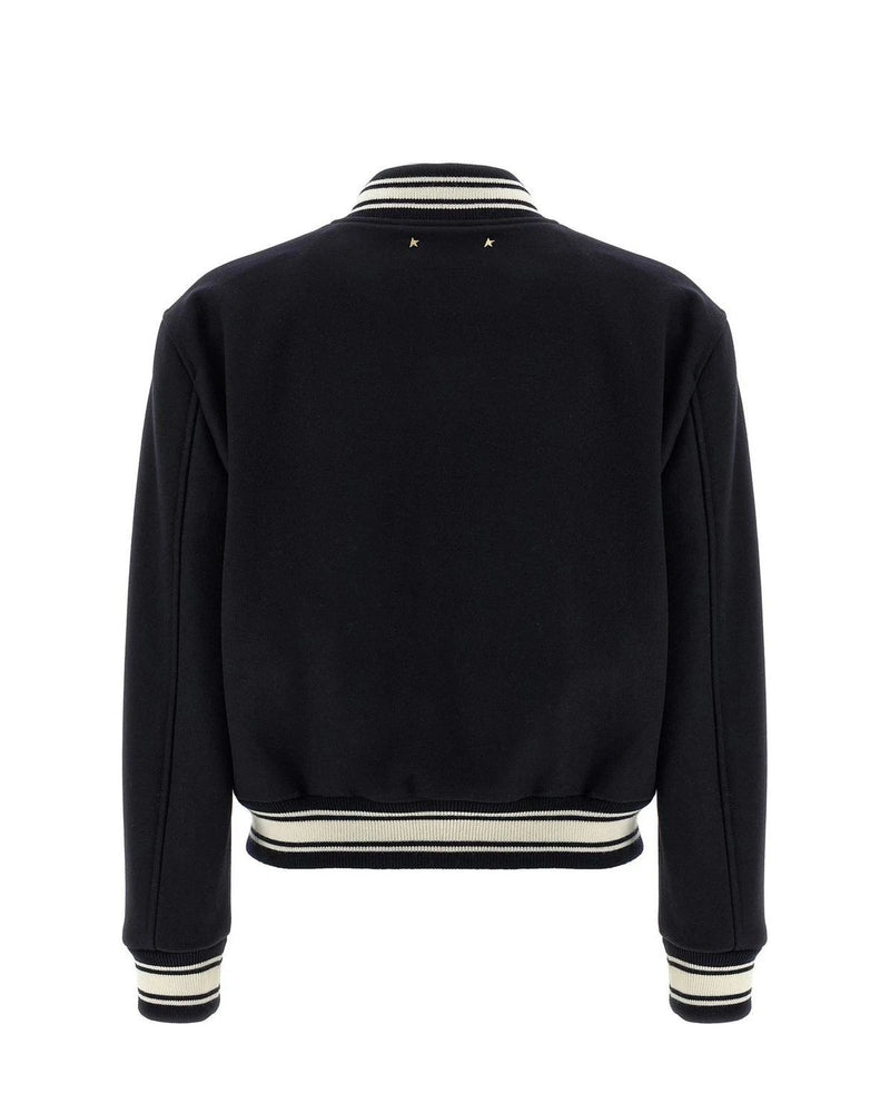 Golden Goose Varsity Jacket in blue, Virgin Wool — view 2
