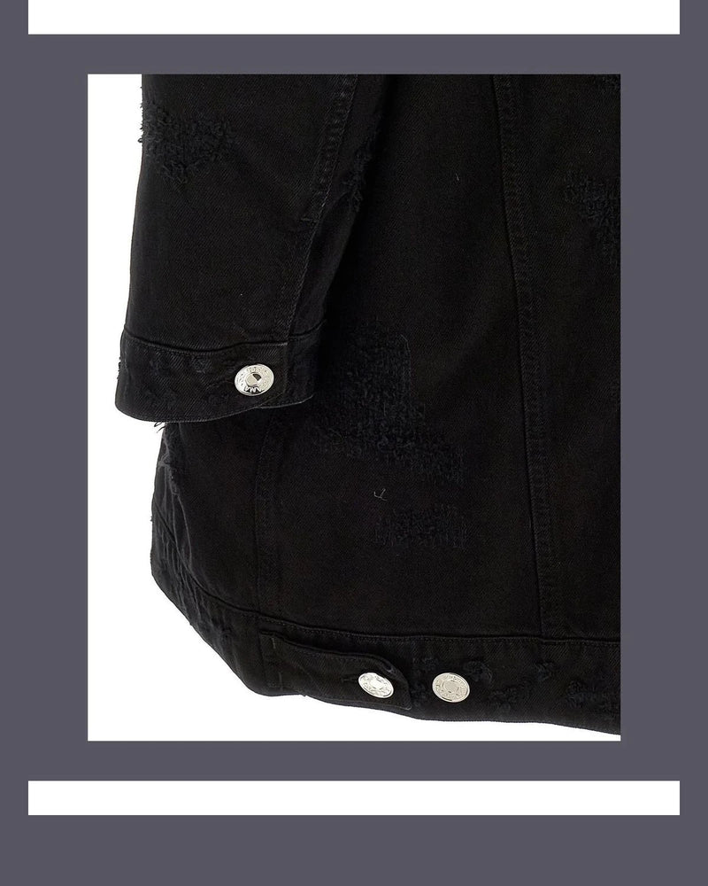 Dolce & Gabbana Trucker Jacket in black, Cotton — view 4