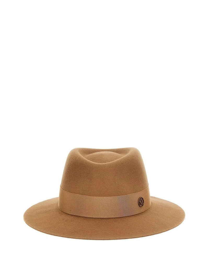 Maison Michel Fedora in brown, Wool Felt