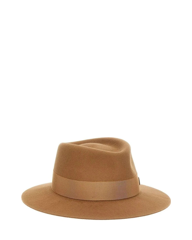 Maison Michel Fedora in brown, Wool Felt — view 2