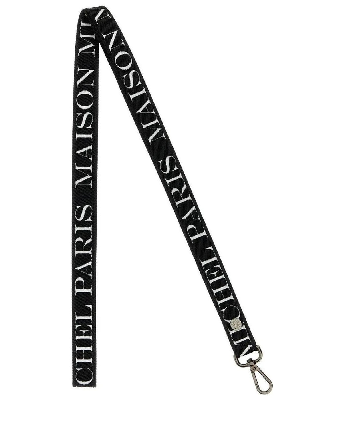 Maison Michel Keychain in black, Cotton