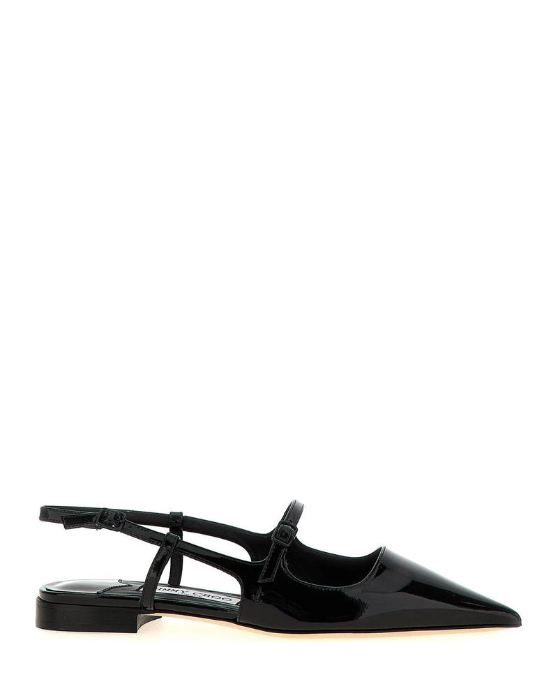 Black Calfskin Ballet Flats 