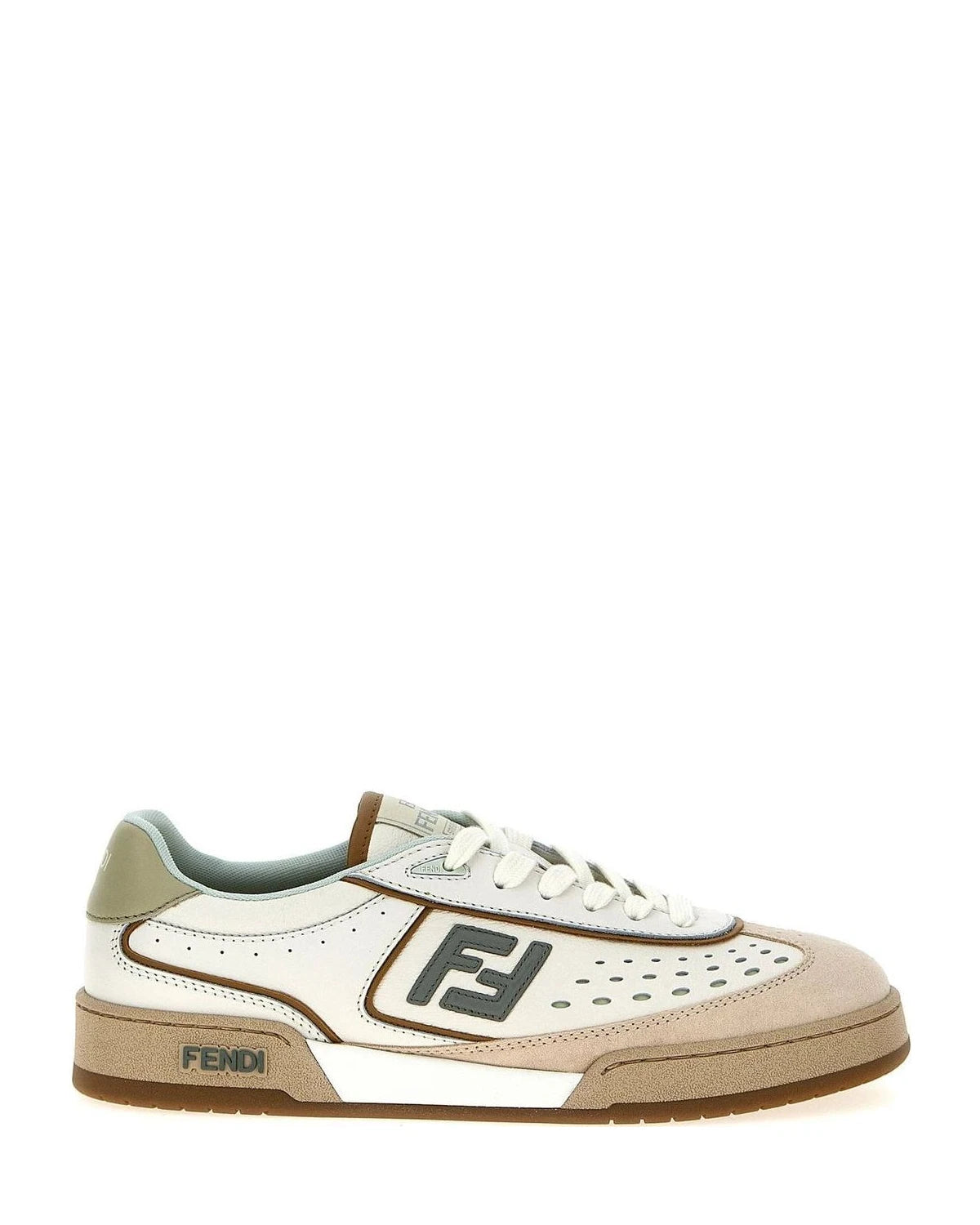 Fendi Sneakers in beige, Leather