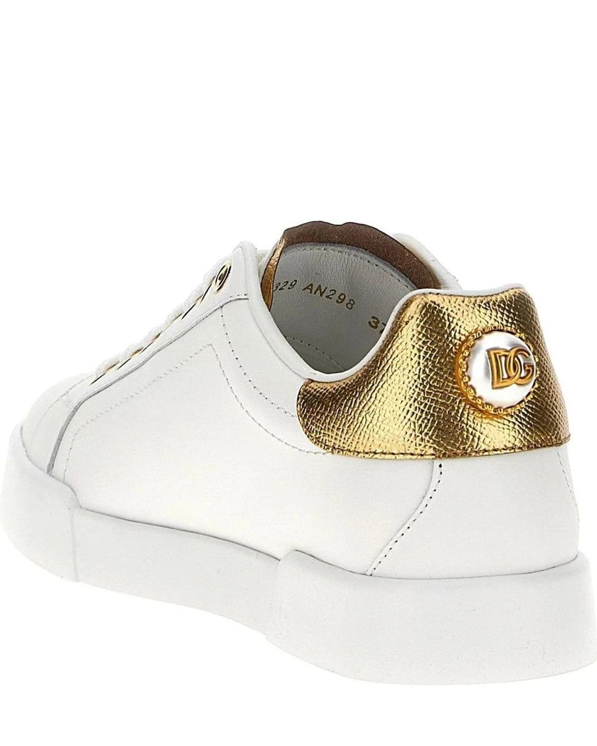 Dolce & Gabbana Sneakers in gold, Calfskin Leather — view 3