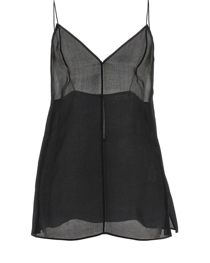 Khaite Shaping Camisoles & Tank Top in black, Silk