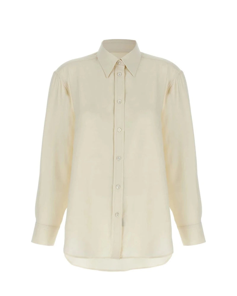 Brioni Dress Shirt in white, Silk