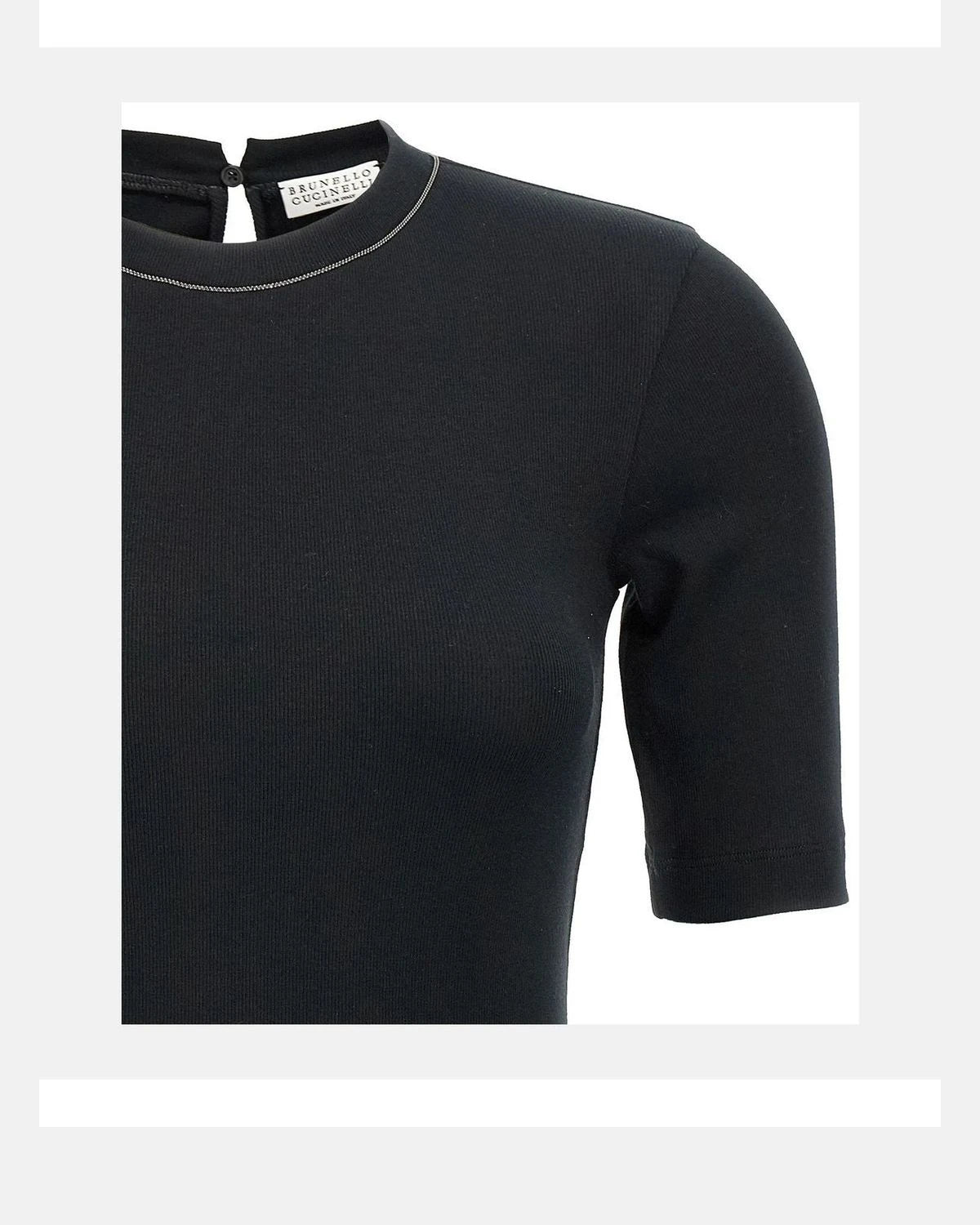 Brunello Cucinelli T-Shirt in black, Cotton — view 3