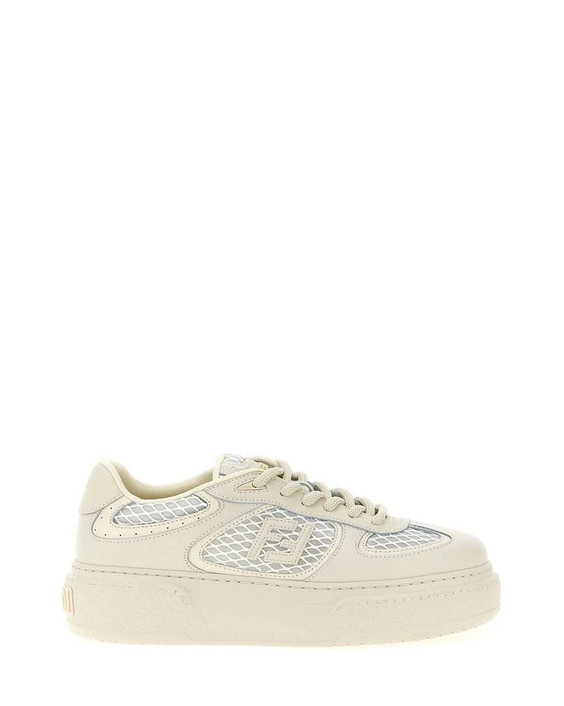 Fendi Sneakers in beige, Calfskin Leather