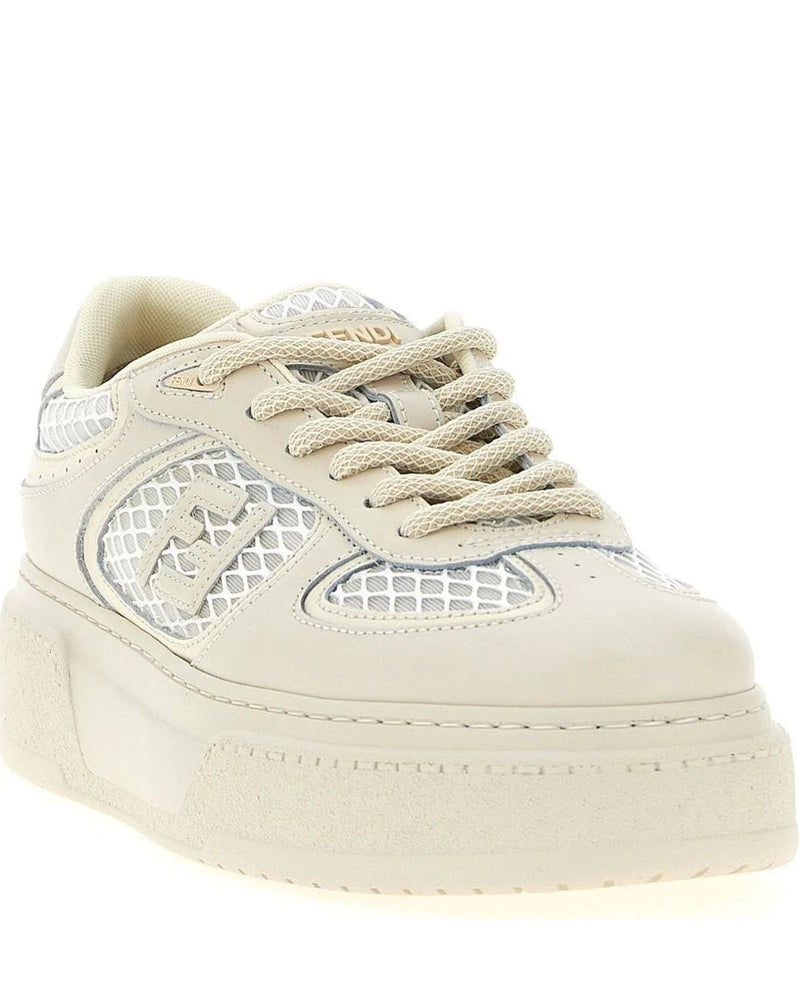 Fendi Sneakers in beige, Calfskin Leather — view 2