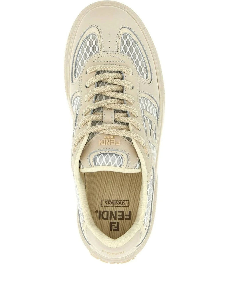 Fendi Sneakers in beige, Calfskin Leather — view 4